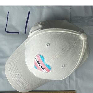 Transgender Pride Heart Logo Baseball Cap White Adjustable